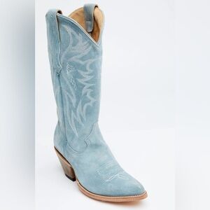 IDYLLWIND CHARMED LIFE BLUE SUEDE WESTERN BOOTS - ROUND TOE